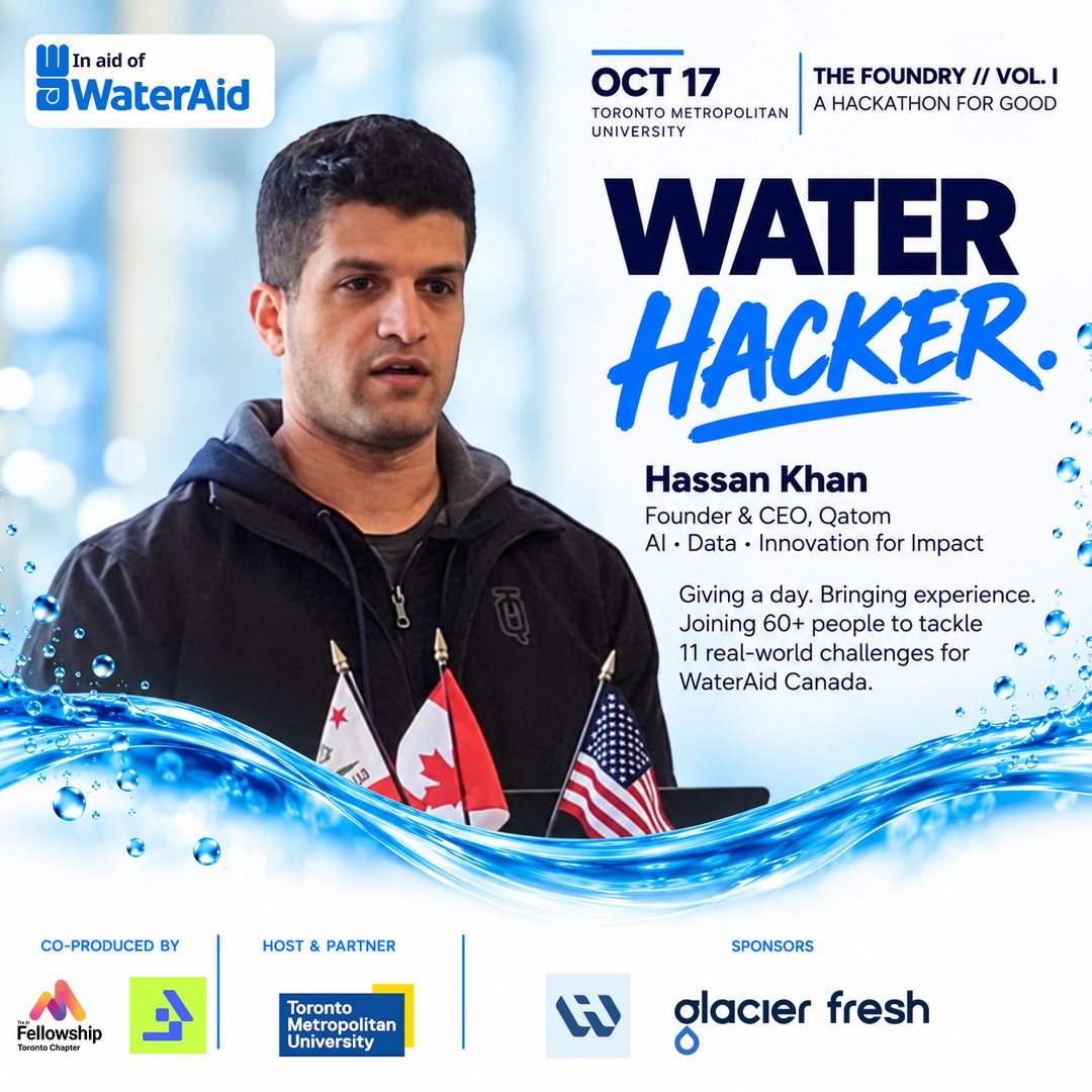 Tarjeta de participación: Hassan Khan, Fundador y CEO de Qatom, Water Hacker en The Foundry Vol. 1.