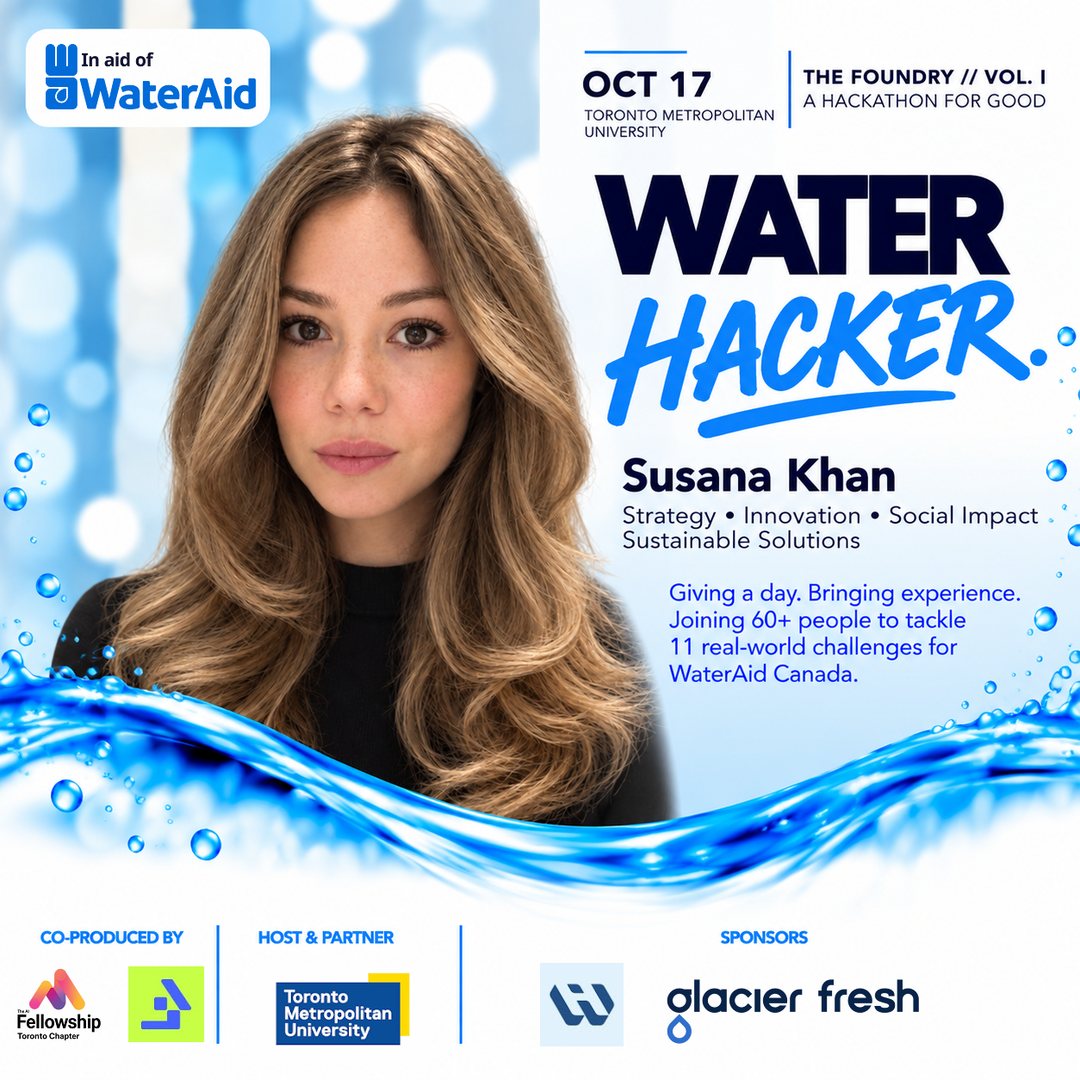 Tarjeta de participación: Susana Khan, CMO de Qatom, Water Hacker en The Foundry Vol. 1.