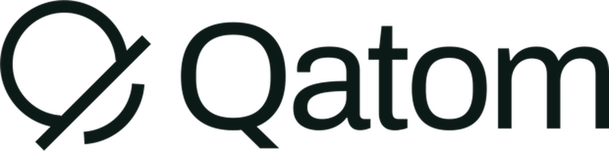 Qatom logo, black